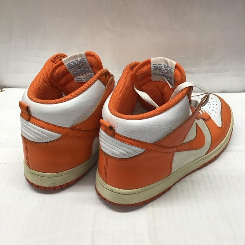ナイキ NIKE スニーカー スニーカー 317982-181 DUNK HIGH 27.5cm 27.5cm ロゴ、文字 白 / ホワイト / X 橙 / オレンジ /  メンズ USED 古着 中古 10113034