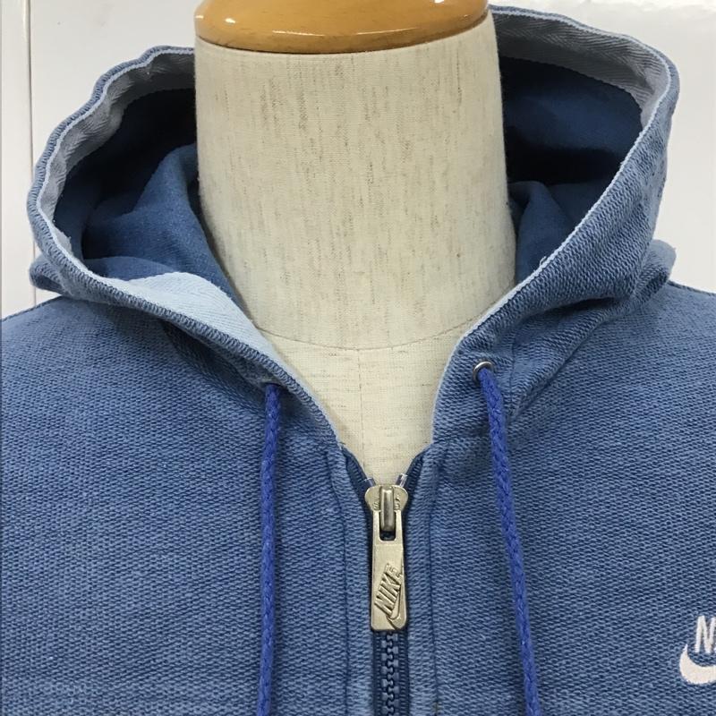 ナイキ NIKE ベスト ベスト ジップアップベスト フード付きベスト スポーツウェア 古着 M ロゴ、文字 水色 / ライトブルー /  メンズ USED 古着 中古 10105598