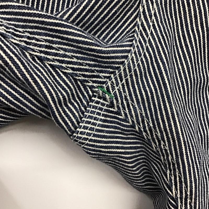 オシュコシュ OSHKOSH パンツ ショートパンツ ヒッコリーショートパンツ ハーフパンツ カジュアルパンツ L ストライプ 白 / ホワイト / X インディゴ / インディゴ /  メンズ USED 古着 中古 10113027