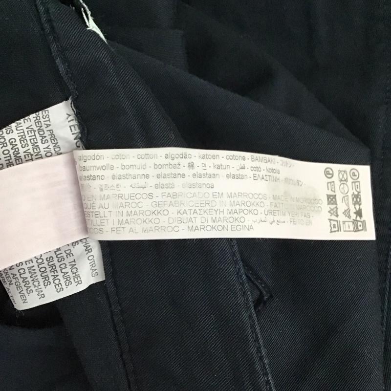 ザラ ZARA パンツ チノパン チノパン ワイドパンツ カジュアルパンツ 36 無地 紺 / ネイビー /  レディース USED 古着 中古 10125152