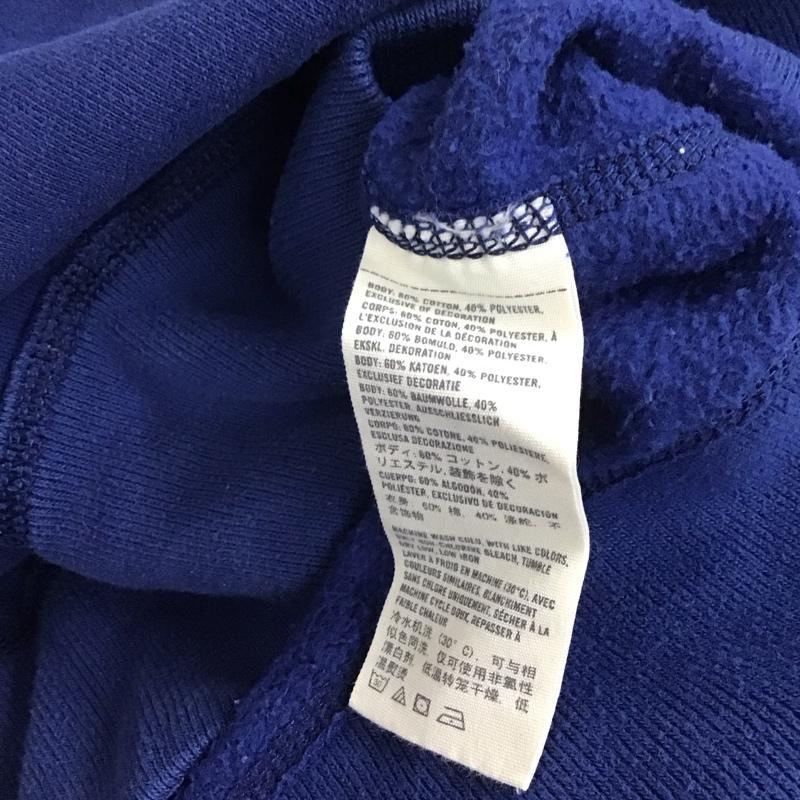 アバクロンビーアンドフィッチ ABERCROMBIE&FITCH パーカー 長袖 長袖パーカー フード付きパーカー プリントスウェット ジップアップパーカー M ロゴ、文字 青 / ブルー /  メンズ USED 古着 中古 10113768