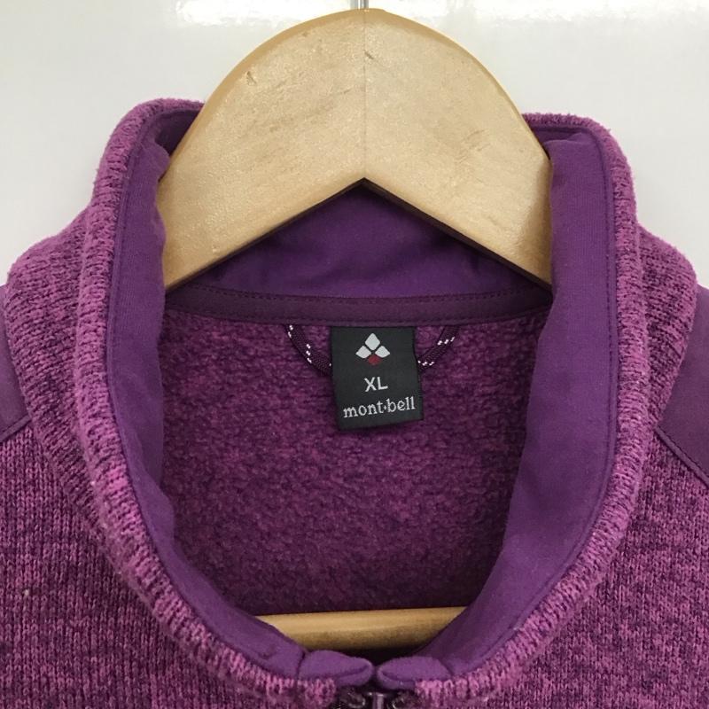 モンベル mont-bell ジャケット、上着 ジャケット、ブレザー 1106588 クリマプラス ニットジャケット フリース XL ロゴ、文字 紫 / パープル /  レディース USED 古着 中古 10147175