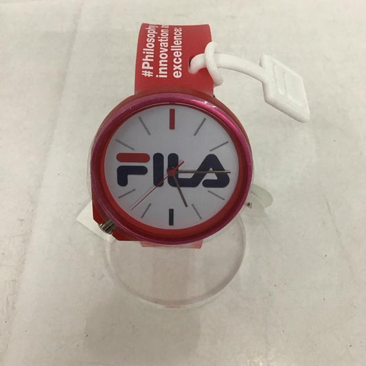 フィラ FILA 腕時計 アナログ（クォーツ式） 38-199 シリコンベルト ロゴ、文字 赤 / レッド /  レディース USED 古着 中古 10135238