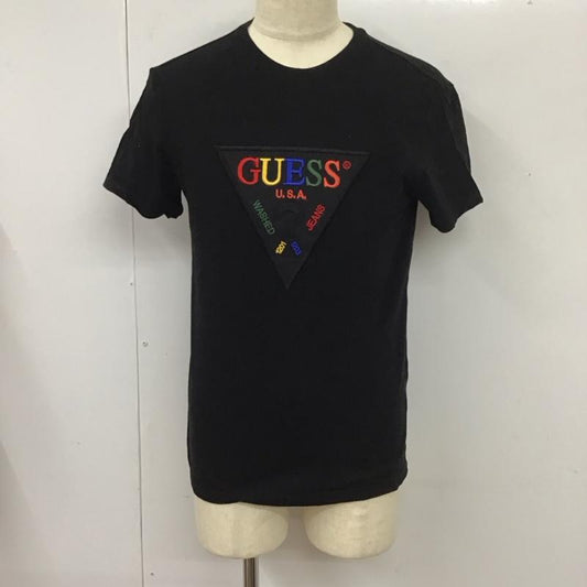 ゲス Guess Tシャツ 半袖 半袖カットソー プリントTシャツ クルーネックカットソー M ロゴ、文字 黒 / ブラック /  メンズ USED 古着 中古 10112118