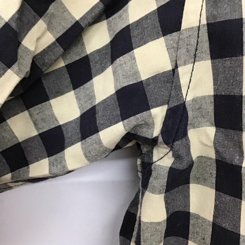 エクストララージ XLARGE シャツ、ブラウス 七分袖 七分丈シャツ ボタンダウンシャツ チェックシャツ L チェック 黒 / ブラック / X ベージュ / ベージュ /  メンズ USED 古着 中古 10133078