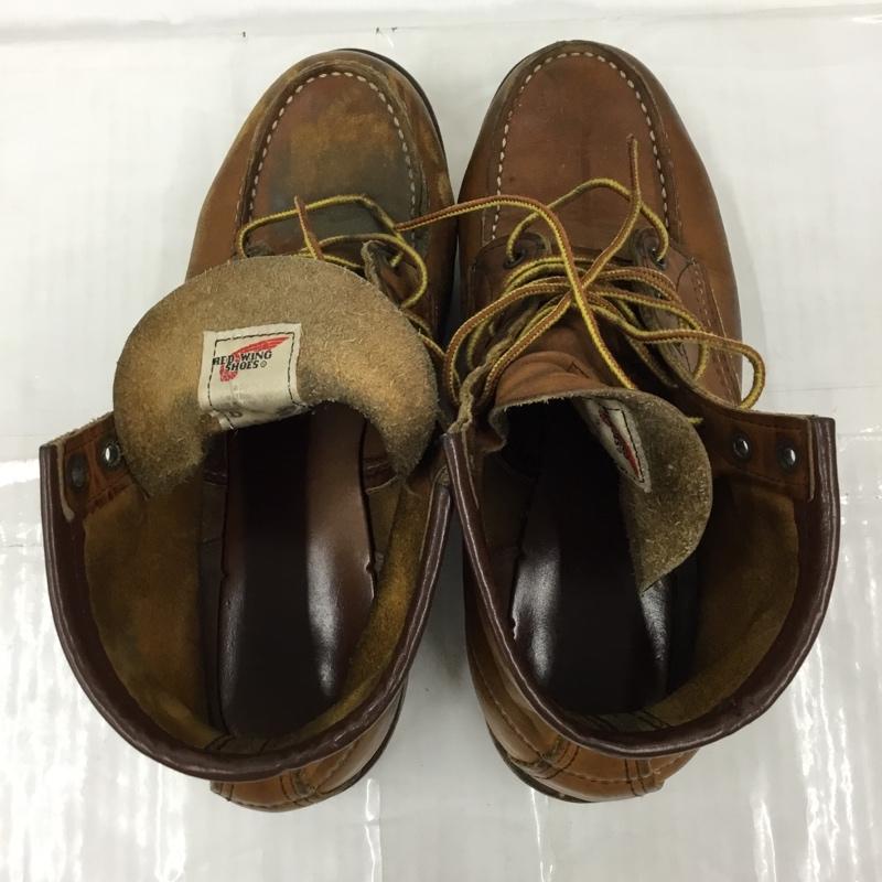 レッドウィング RED WING ブーツ ショートブーツ 875 9.5D ワークブーツ US：9.5 ロゴ、文字 茶 / ブラウン /  メンズ USED 古着 中古 10106004