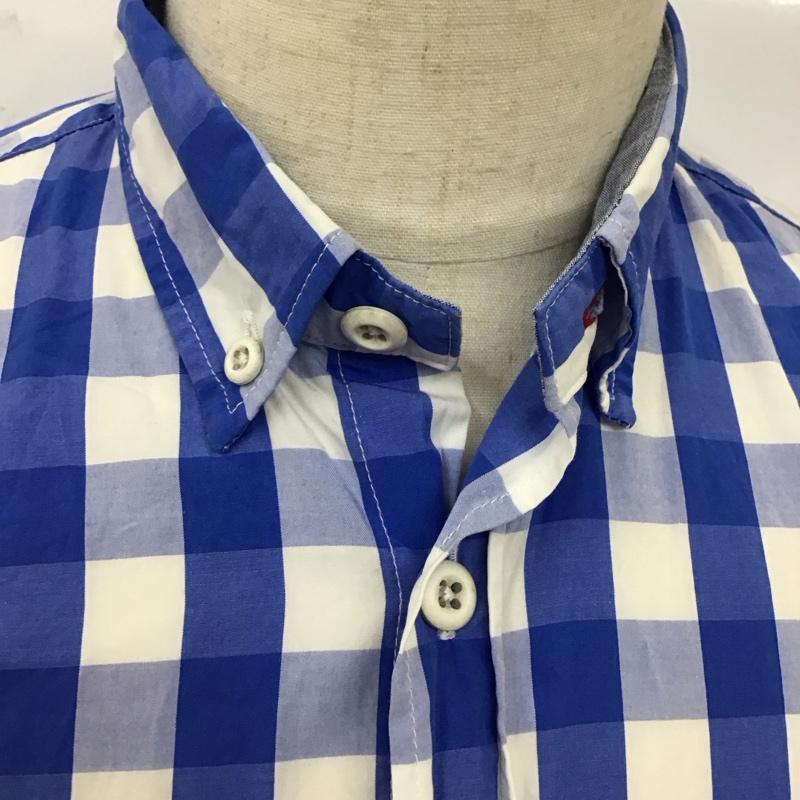 カールヘルム KARLHELMUT シャツ、ブラウス 半袖 半袖シャツ カラーシャツ 半袖カットソー チェックシャツ M チェック 白 / ホワイト / X 青 / ブルー /  メンズ USED 古着 中古 10117277