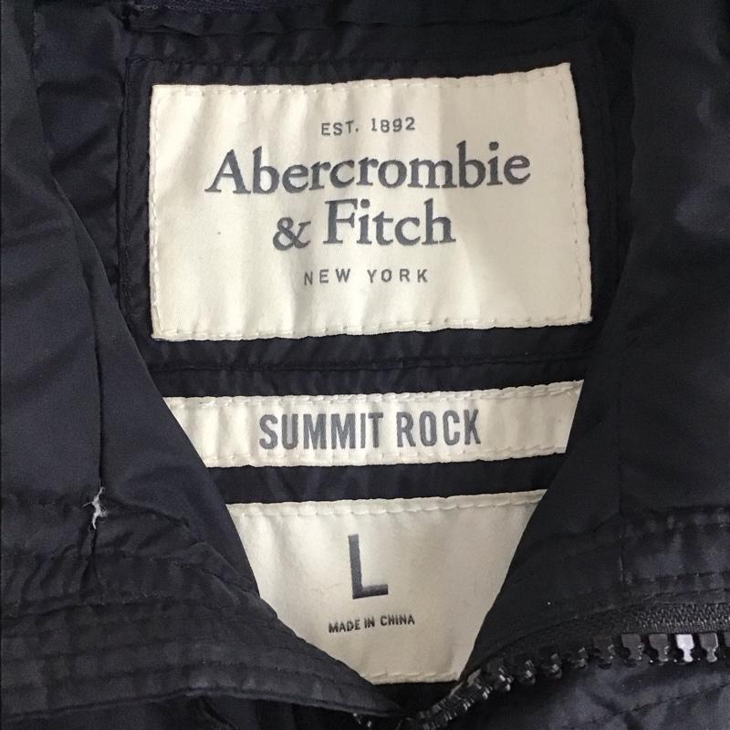 アバクロンビーアンドフィッチ ABERCROMBIE&FITCH ベスト ベスト ジップアップベスト ダウンベスト ノースリーブカットソー L 無地 黒 / ブラック /  メンズ USED 古着 中古 10109811