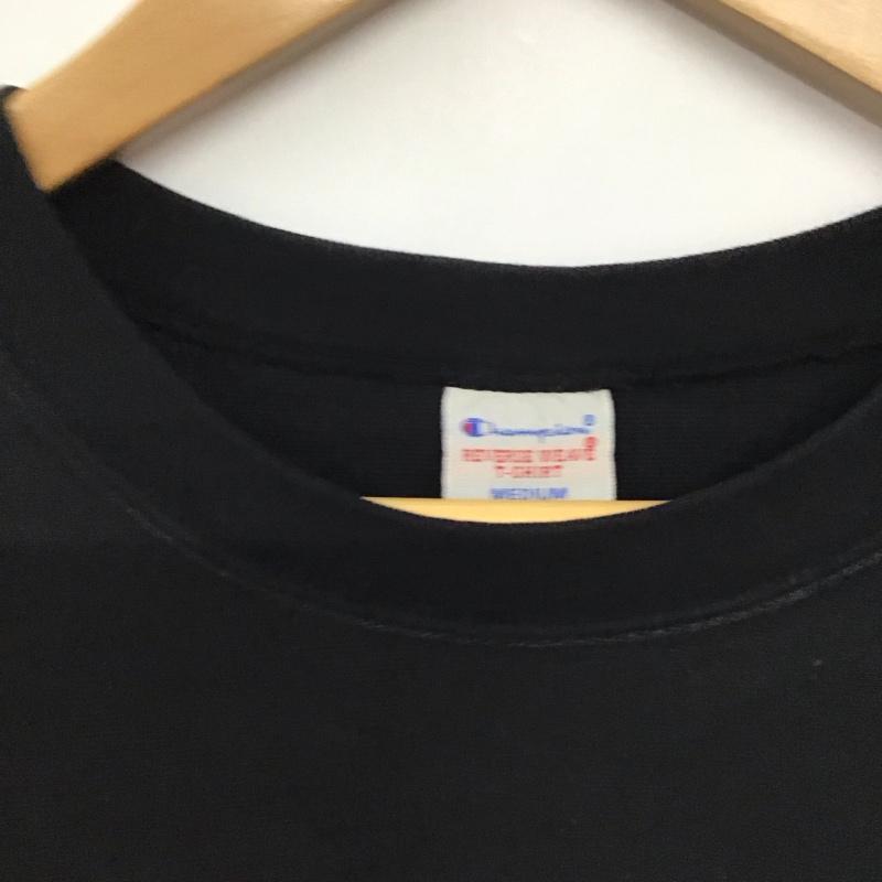 チャンピオン Campion Tシャツ 半袖 c8-m394 半袖Tシャツ 半袖カットソー プリントTシャツ M ロゴ、文字 黒 / ブラック /  メンズ USED 古着 中古 10142615