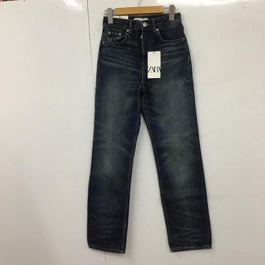 ザラ ZARA パンツ デニム、ジーンズ 9863 054 400 タグ付き ストレートパンツ 無地 青 / ブルー /  レディース USED 古着 中古 10111555