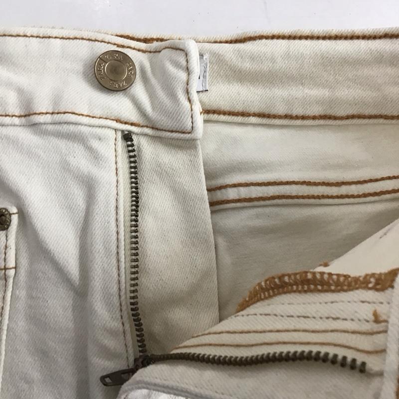 ザラ ZARA パンツ デニム、ジーンズ 34 無地 白 / ホワイト /  レディース USED 古着 中古 10129578