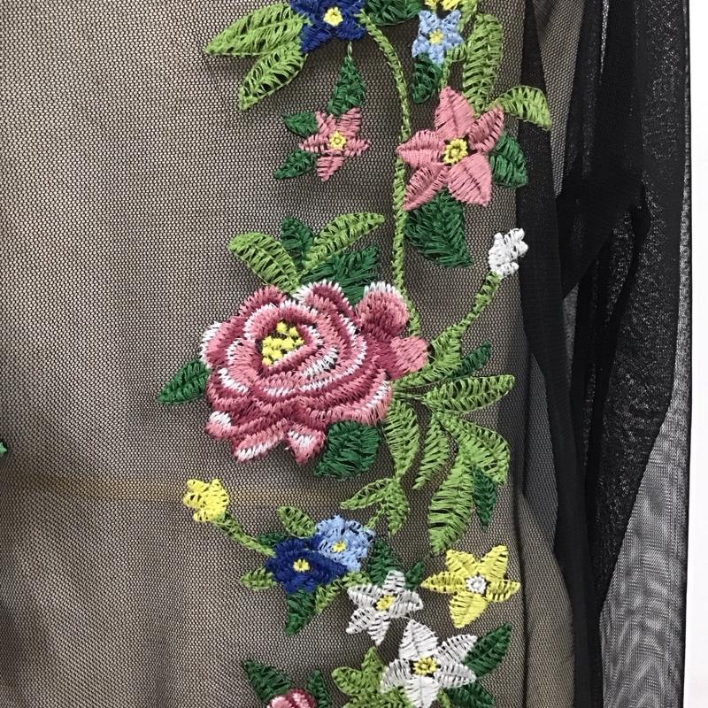 ザラ ZARA ワンピース ロングスカート 刺繍 L 刺繍 黒 / ブラック /  レディース USED 古着 中古 10114148