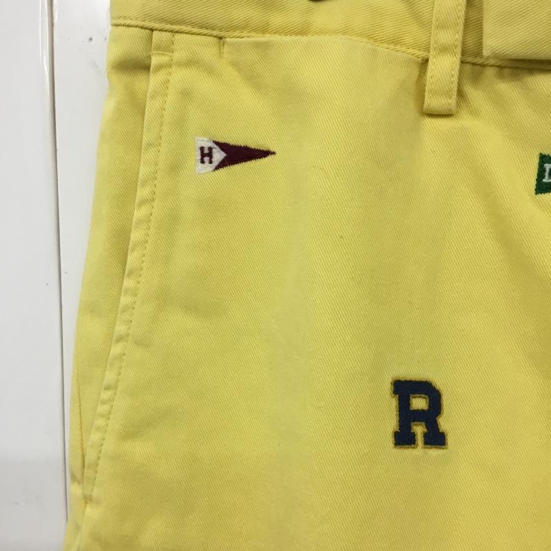 ラグビー RUGBY パンツ チノパン チノパン カジュアルパンツ ワイドパンツ ストレートパンツ 28インチ ロゴ、文字 黄 / イエロー /  メンズ USED 古着 中古 10120947