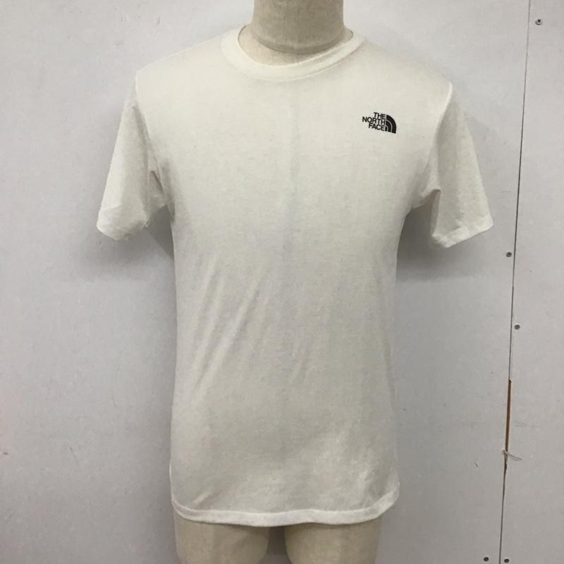 ザノースフェイス THE NORTH FACE Tシャツ 半袖 nt31702z 半袖カットソー プリントTシャツ クルーネック M ロゴ、文字 白 / ホワイト /  メンズ USED 古着 中古 10124912