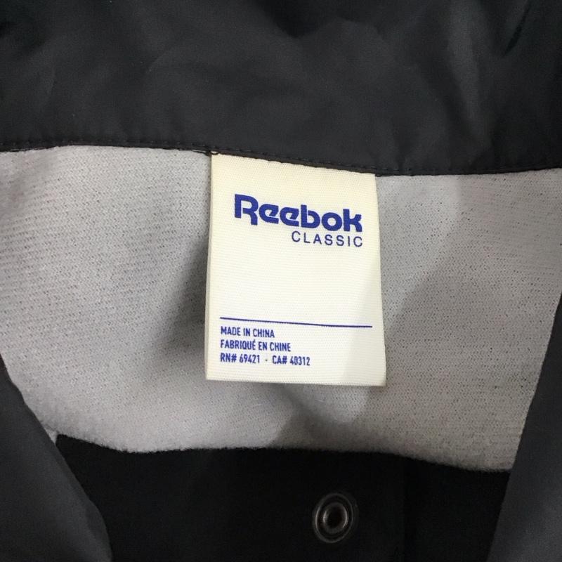 リーボック Reebok ジャケット、上着 ジャケット、ブレザー du5048 コーチジャケットリーボッククラシックナイロンジャケット アウター L ロゴ、文字 黒 / ブラック / X 白 / ホワイト /  メンズ USED 古着 中古 10123869