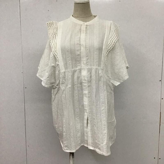 ニコアンド niko and... シャツ、ブラウス 半袖 L 無地 白 / ホワイト /  レディース USED 古着 中古 10106187