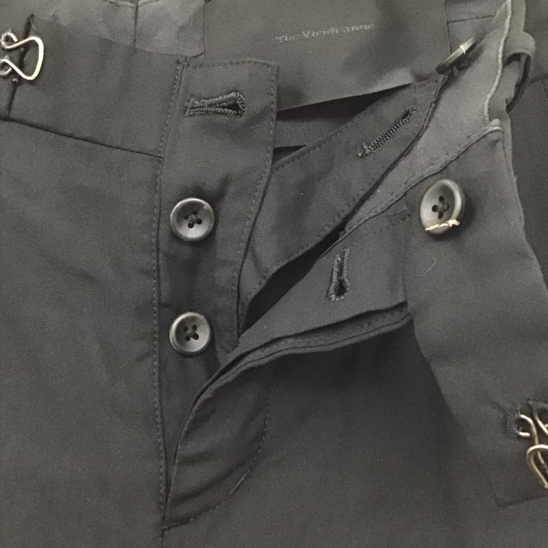 ザヴィリディアン The Viridi-anne パンツ スラックス スリムパンツ カジュアルスラックス タイトパンツ 2 無地 黒 / ブラック /  メンズ USED 古着 中古 10111657