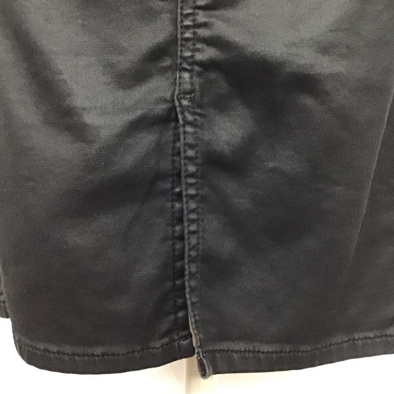 ディーゼル DIESEL スカート ひざ丈スカート D-PAU-SP-NE フロントスリット ストレッチ 無地 黒 / ブラック /  レディース USED 古着 中古 10110871
