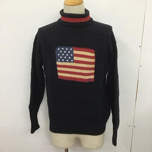 ポロバイラルフローレン Polo by RALPH LAUREN ニット、セーター 長袖 ハイネック タートルネック S 無地 黒 / ブラック /  メンズ USED 古着 中古 10106380