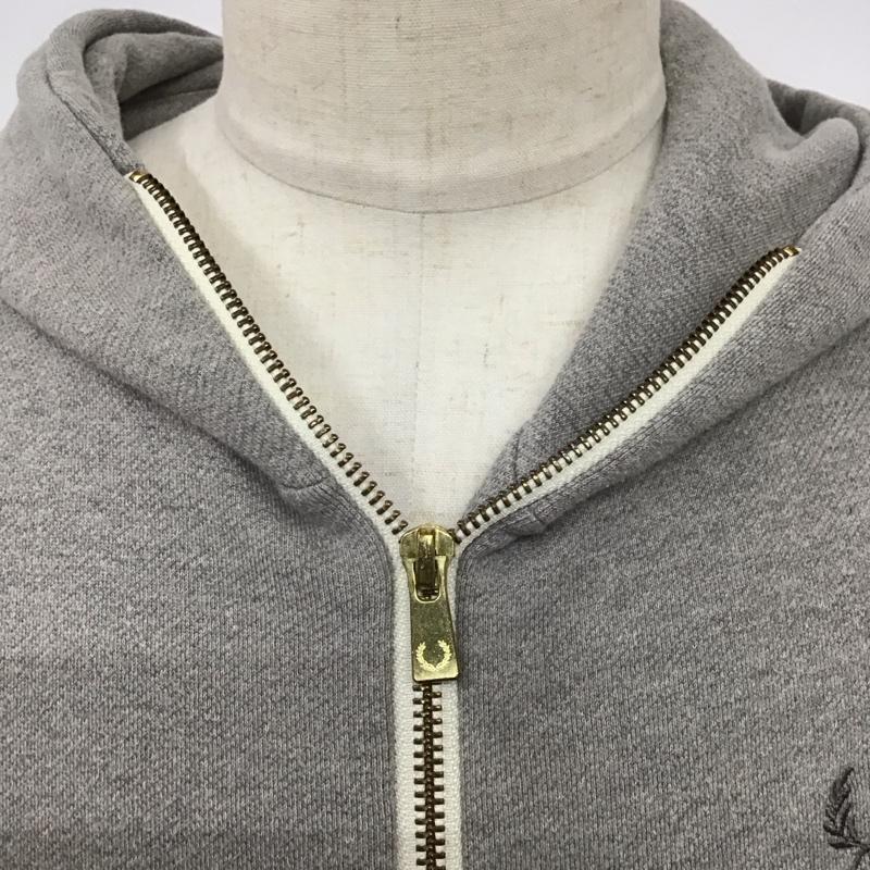 フレッドペリー FRED PERRY パーカー 長袖 ジップパーカー S 無地 灰 / グレー /  メンズ USED 古着 中古 10124473