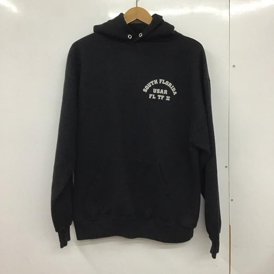 ジャージーズ JERZEES パーカー 長袖 長袖 L ロゴ、文字 黒 / ブラック /  メンズ USED 古着 中古 10132329