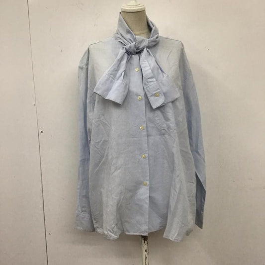 ジュニアゴルチェ JUNIORGAULTIER シャツ、ブラウス 長袖 長袖シャツ リボンシャツ ポケットシャツ 長袖カットソー 40 無地 水色 / ライトブルー /  レディース USED 古着 中古 10109555