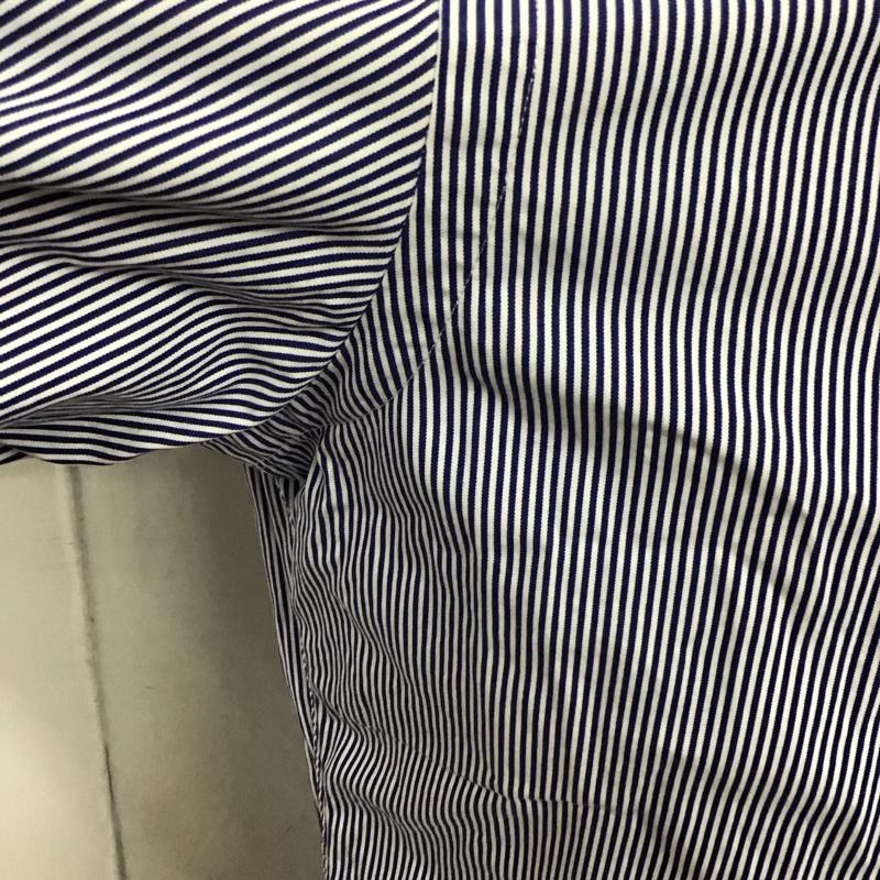 ラルフローレン RALPHLAUREN シャツ、ブラウス 半袖 半袖シャツ カラーシャツ 半袖カットソー ストライプシャツ S ストライプ 白 / ホワイト / X 青 / ブルー /  メンズ USED 古着 中古 10123902