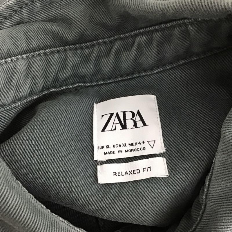 ザラ ZARA シャツ、ブラウス 長袖 長袖シャツ 無地シャツ カラーシャツジャケット XL 無地 カーキ / カーキ /  メンズ USED 古着 中古 10126254