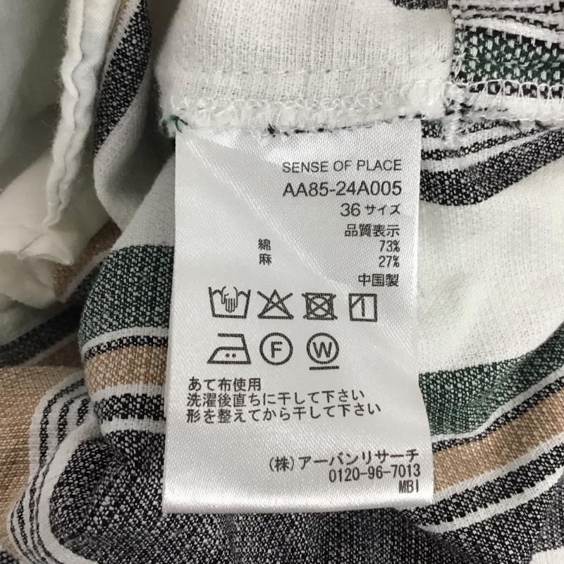 センスオブプレイス SENSEOFPLACE ボトムス ボトムス aa85-24a005 カジュアルパンツ ストライプパンツ ワイドパンツ 36 ストライプ マルチカラー / マルチカラー /  レディース USED 古着 中古 10109212