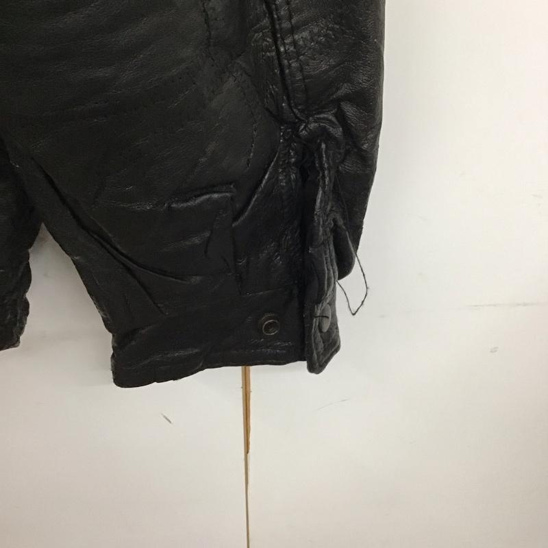 古着 USED ジャケット、上着 ジャケット、ブレザー レザージャケット ジップアップジャケット アウター XXL 無地 黒 / ブラック /  メンズ USED 古着 中古 10132078