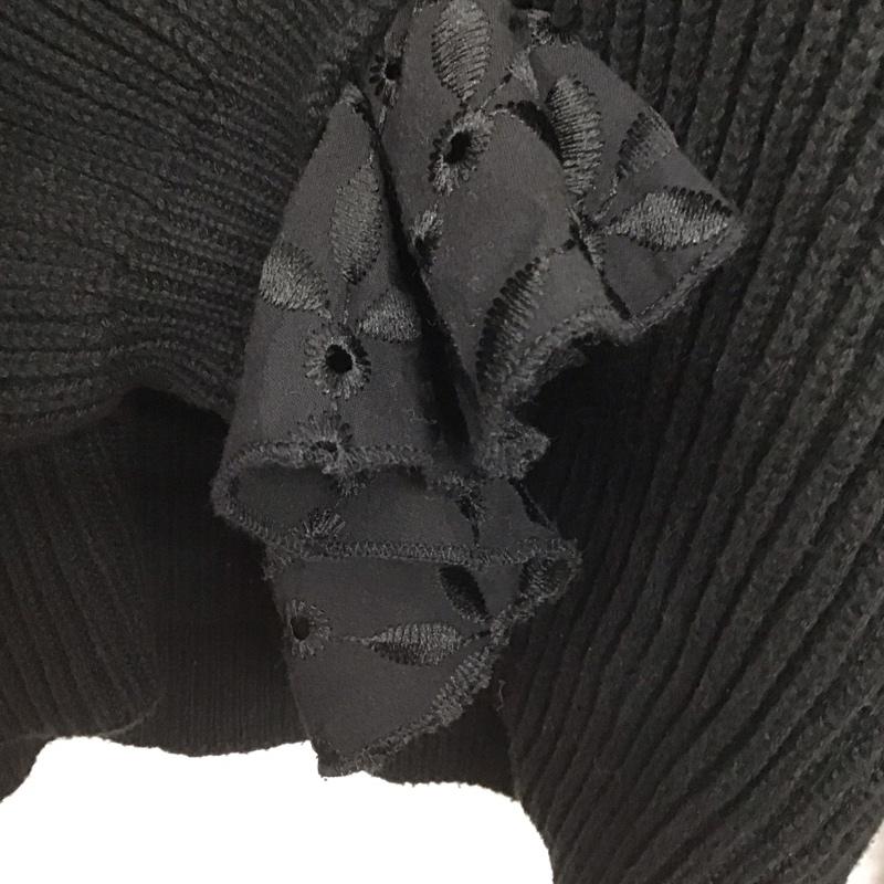 ザラ ZARA ニット、セーター 長袖 長袖ニットカットソー プルオーバー セーター M 無地 黒 / ブラック /  レディース USED 古着 中古 10145413