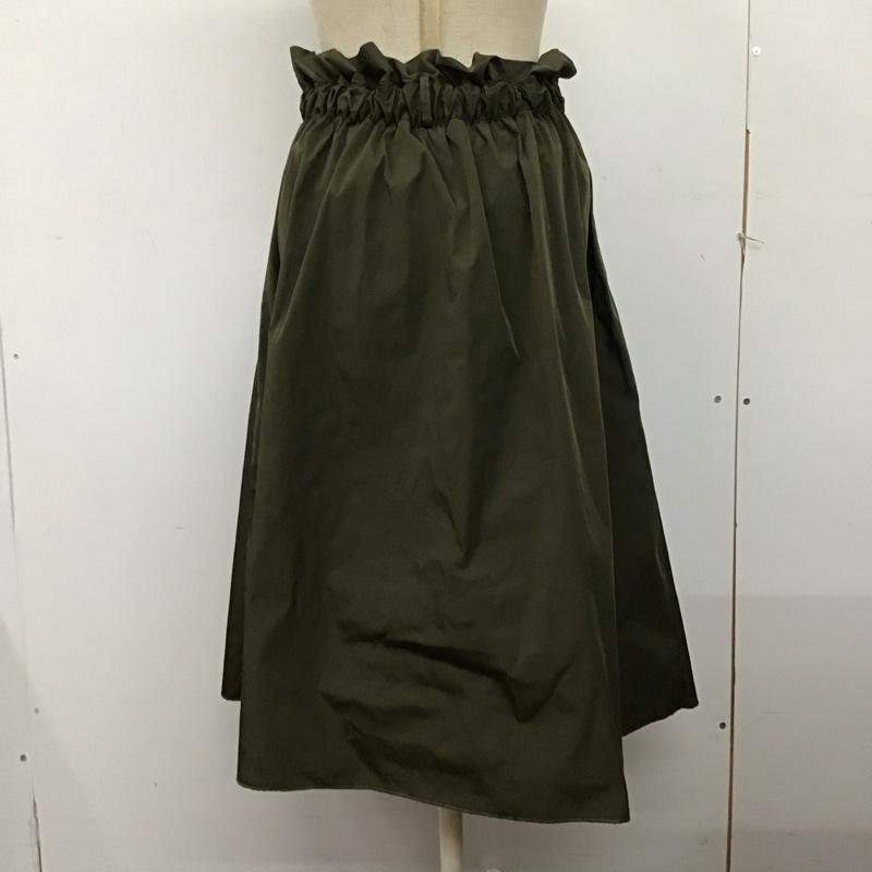 ザラ ZARA スカート ロングスカート XS 無地 カーキ / カーキ /  レディース USED 古着 中古 10124877