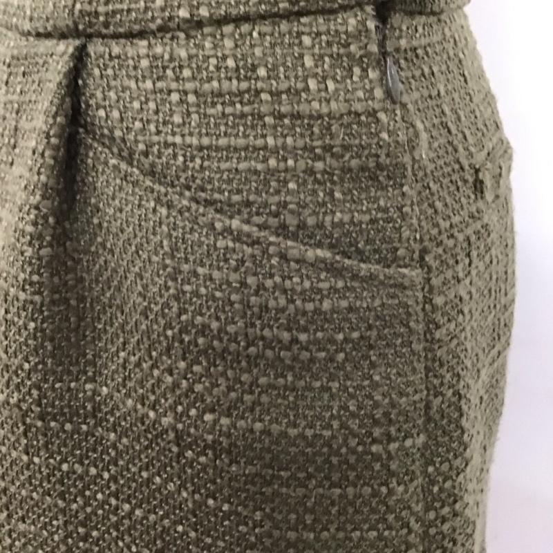 ムルーア MURUA パンツ ショートパンツ 012310700501-01 ツイードタックショートパンツ タグ付き ハイウエスト 1 無地 カーキ / カーキ /  レディース USED 古着 中古 10120795