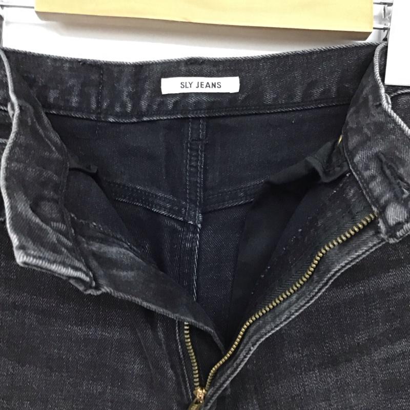 スライジーンズ SLY JEANS パンツ デニム、ジーンズ デニムパンツ スリムパンツ カジュアルパンツ ストレッチパンツ 無地 黒 / ブラック /  レディース USED 古着 中古 10149568