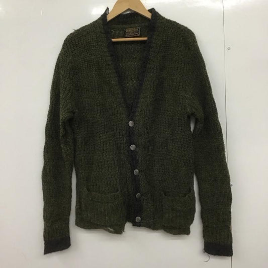 ペンドルトン PENDLETON カーディガン 長袖 長袖カーディガン 前ボタン ニットカーディガン 50s M 無地 カーキ / カーキ /  メンズ USED 古着 中古 10147991