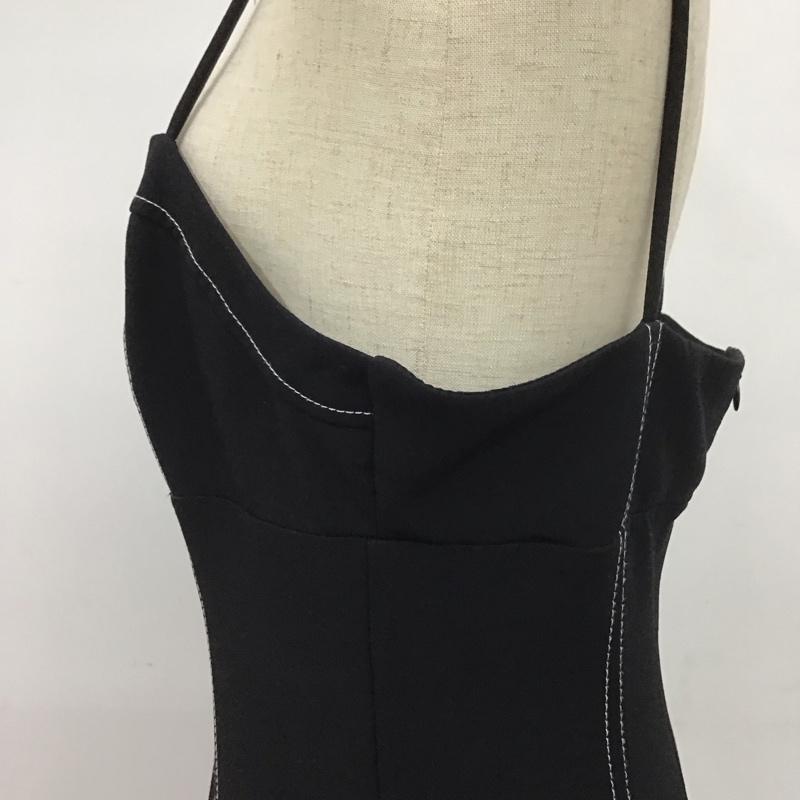 ザラ ZARA ワンピース ロングスカート ロングワンピース ノースリーブワンピース フレアスカート M 無地 黒 / ブラック /  レディース USED 古着 中古 10107720