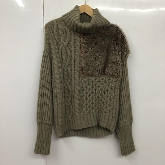 ムルーア MURUA ニット、セーター 長袖 012152601601 フェイクファーパッチニット FREE レディース USED 古着 中古 10130962