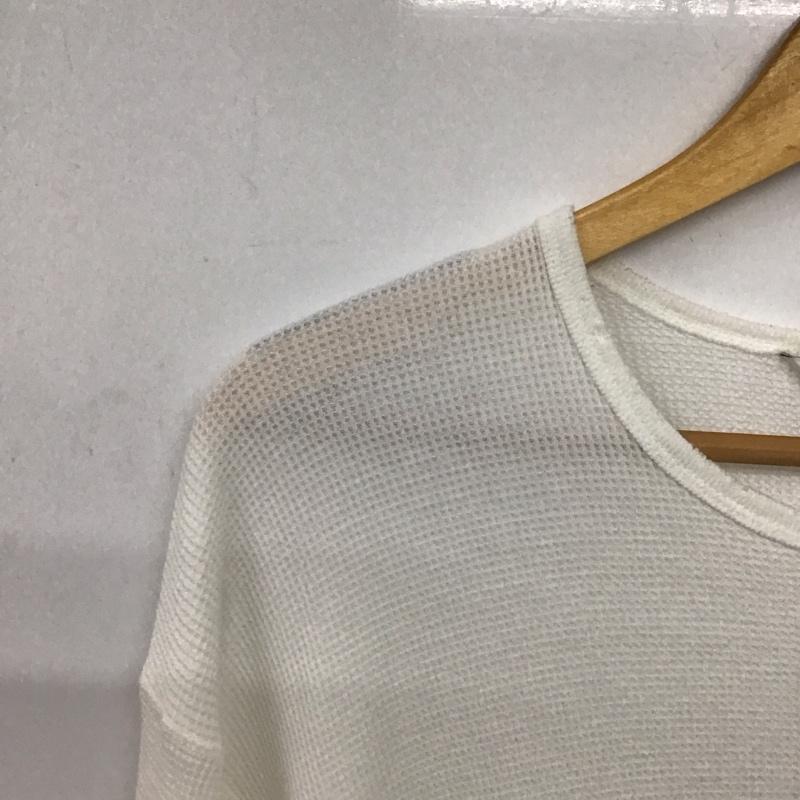 アンセルム ANCELLM カットソー 長袖 anc-ct134 25AW AGEWAFFLECREWLSTSHIRT 3 ダメージ加工 白 / ホワイト /  メンズ USED 古着 中古 10148066