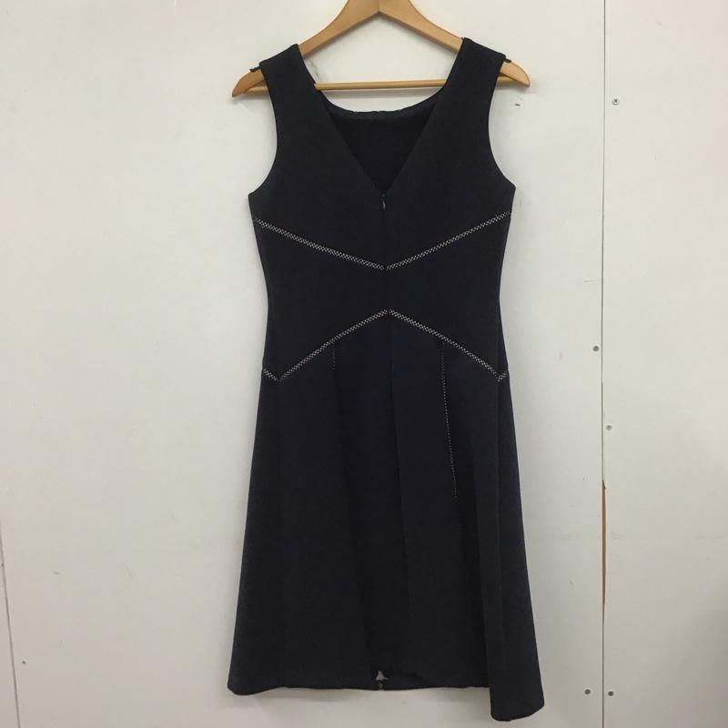 カルバン・クライン Calvin Klein ワンピース ひざ丈スカート 無地 紺 / ネイビー /  レディース USED 古着 中古 10148429