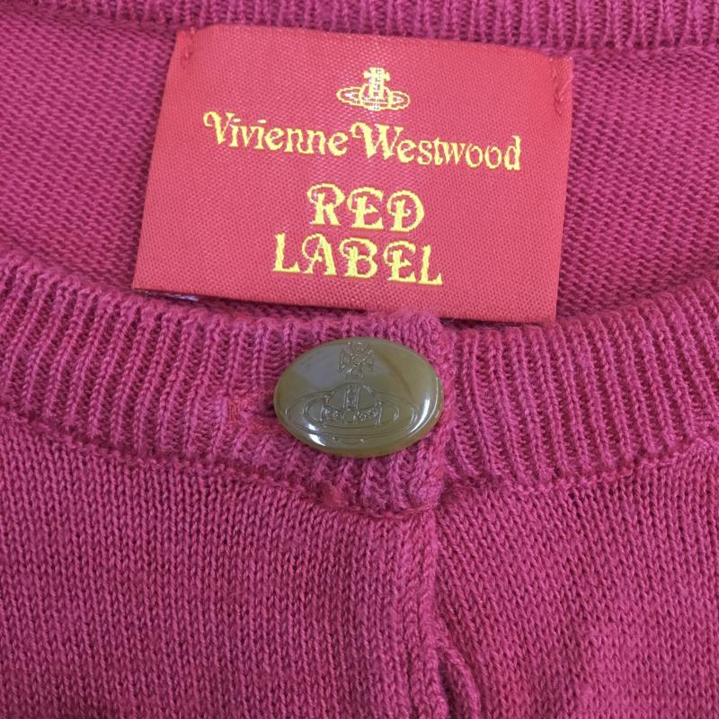ヴィヴィアン ウエストウッド レッドレーベル Vivienne Westwood red label カーディガン 長袖 ロゴ、文字 赤 / レッド /  レディース USED 古着 中古 10137588