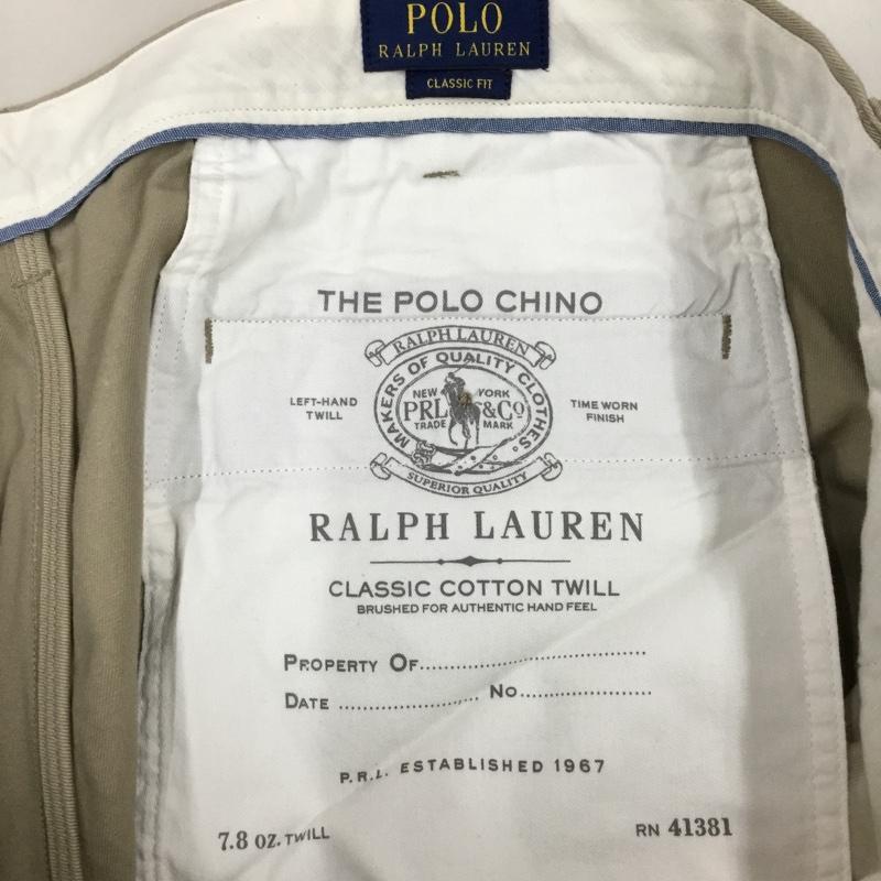 ポロラルフローレン POLO RALPH LAUREN パンツ チノパン チノパン カジュアルパンツ ワイドパンツ ストレートパンツ 40 無地 ベージュ / ベージュ /  メンズ USED 古着 中古 10112478