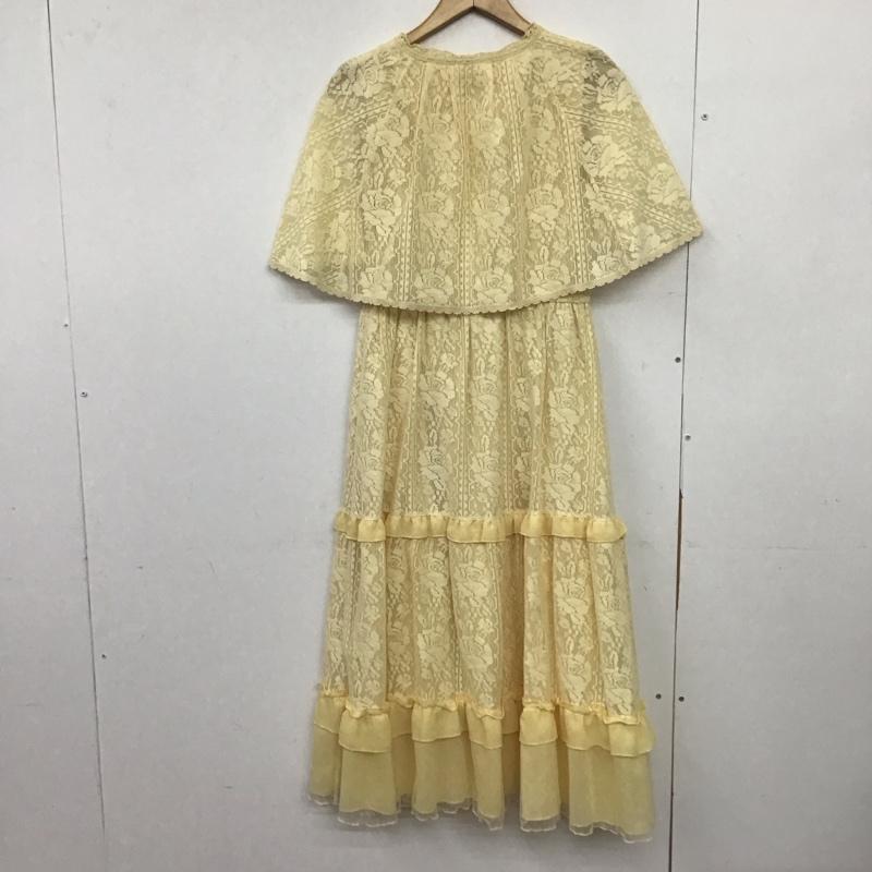 アクシーズファム axes femme ワンピース ロングスカート ロングワンピース ノースリーブワンピース フレアスカート M 総柄 黄 / イエロー /  レディース USED 古着 中古 10149043