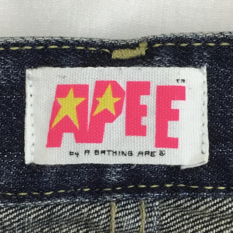 アベイシングエイプ A BATHING APE パンツ デニム、ジーンズ 無地 青 / ブルー /  レディース USED 古着 中古 10110466
