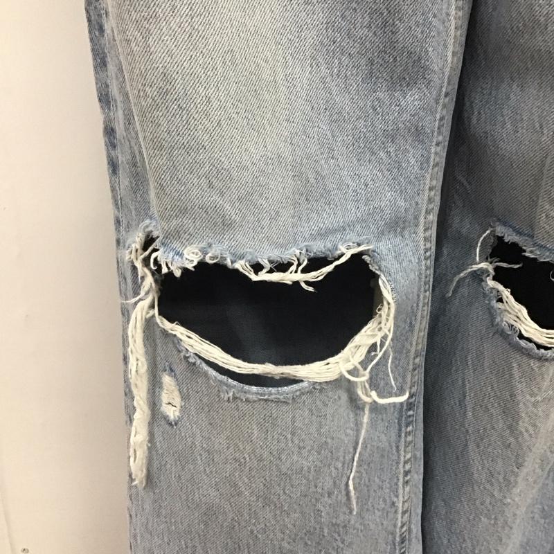 ザラ ZARA パンツ デニム、ジーンズ カットオフ 無地 水色 / ライトブルー /  レディース USED 古着 中古 10109436