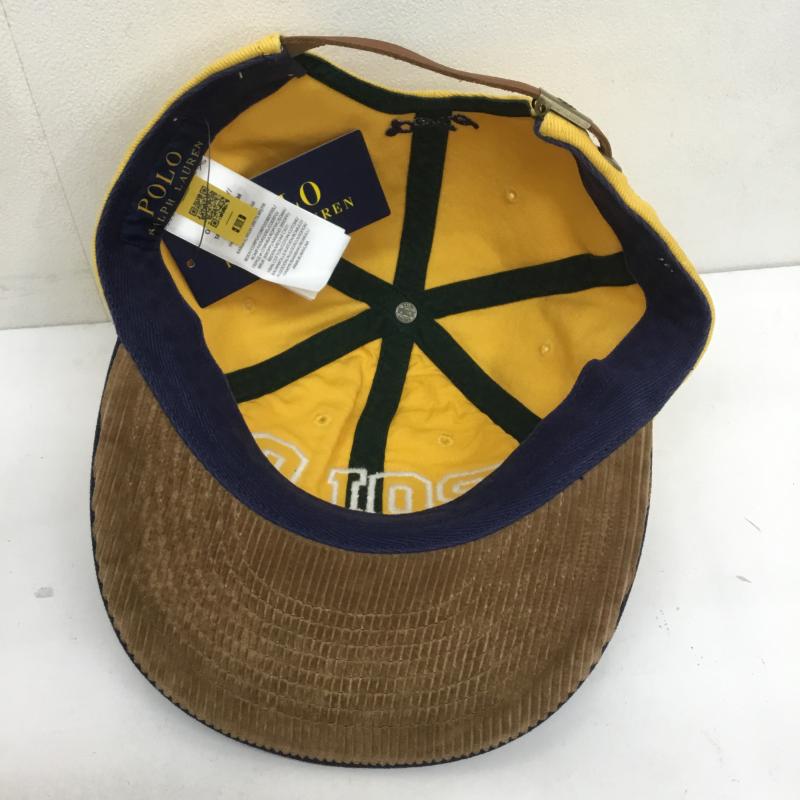 ポロラルフローレン POLO RALPH LAUREN 帽子 キャップ 6パネル ロゴ キャップ タグ付 ロゴ、文字 黄 / イエロー /  メンズ USED 古着 中古 10106050