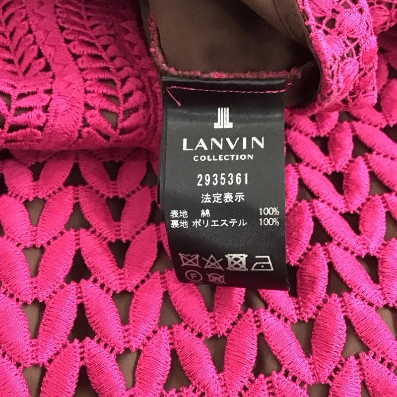 ランバン LANVIN ワンピース ロングスカート ロングワンピース ノースリーブワンピース タイトスカート 40 総柄 マゼンタ / マゼンタ /  レディース USED 古着 中古 10147239