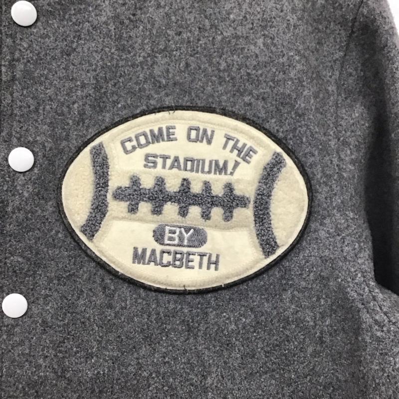 マクベス MACBETH ジャケット、上着 ジャケット、ブレザー スタジャン アウター 古着 前ボタン L ロゴ、文字 灰 / グレー /  メンズ USED 古着 中古 10139870