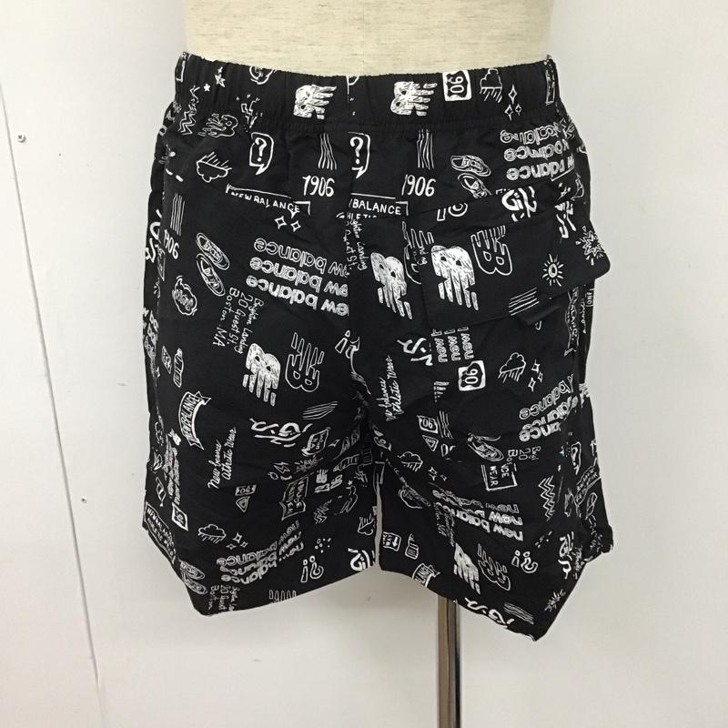 ニューバランス New Balance パンツ ショートパンツ L 総柄 X ロゴ、文字 黒 / ブラック /  メンズ USED 古着 中古 10108027