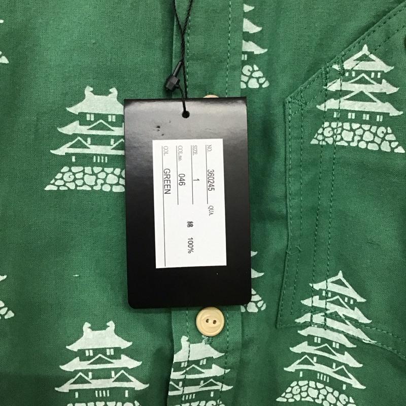 ゴースローキャラバン go slow caravan シャツ、ブラウス 長袖 長袖シャツ プリントシャツ カラーシャツ 1 プリント 緑 / グリーン /  メンズ USED 古着 中古 10147541