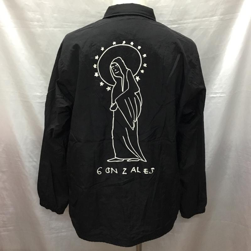 マーク・ゴンザレス Mark Gonzales ジャケット、上着 ジャケット、ブレザー ナイロンジャケット カラージャケット アウター 前ボタン L ロゴ、文字 黒 / ブラック /  メンズ USED 古着 中古 10121073
